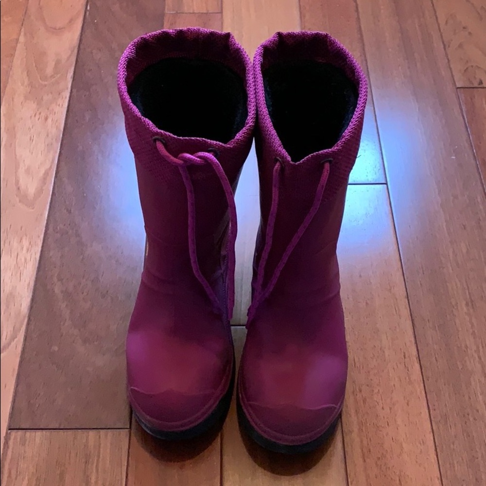 Snow Master Pink Waterproof Girls Rain Snow Boots